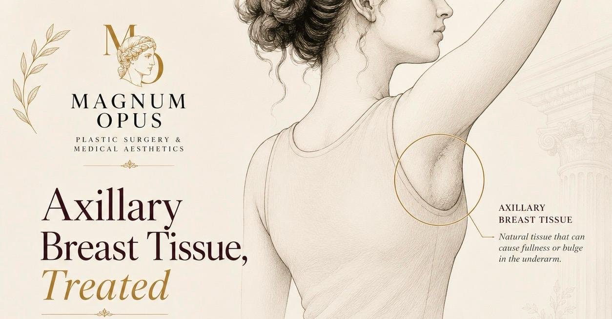 Axillary breast tissue treatment at Magnum Opus Plastic Surgery in Bangalore